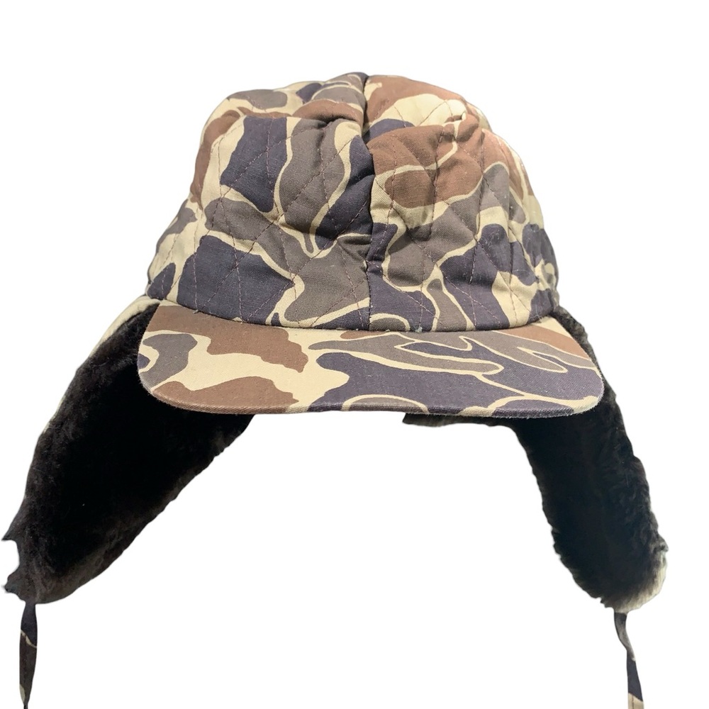 3M Thinsulate Vintage Brown and Tan Trapper Hat with Ear Flaps